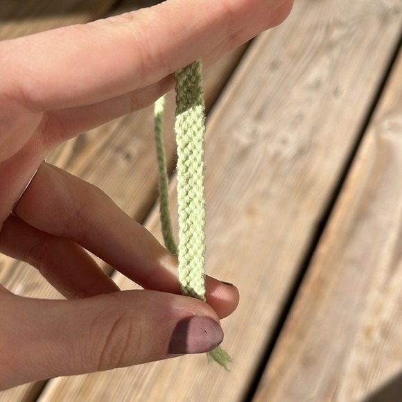 5 for $25 - Handmade, pastel green woven adjustable, friendship bracelet - Picture 3 of 3